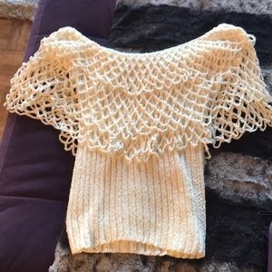 XS Custom off the shoulder sleeveless sweater